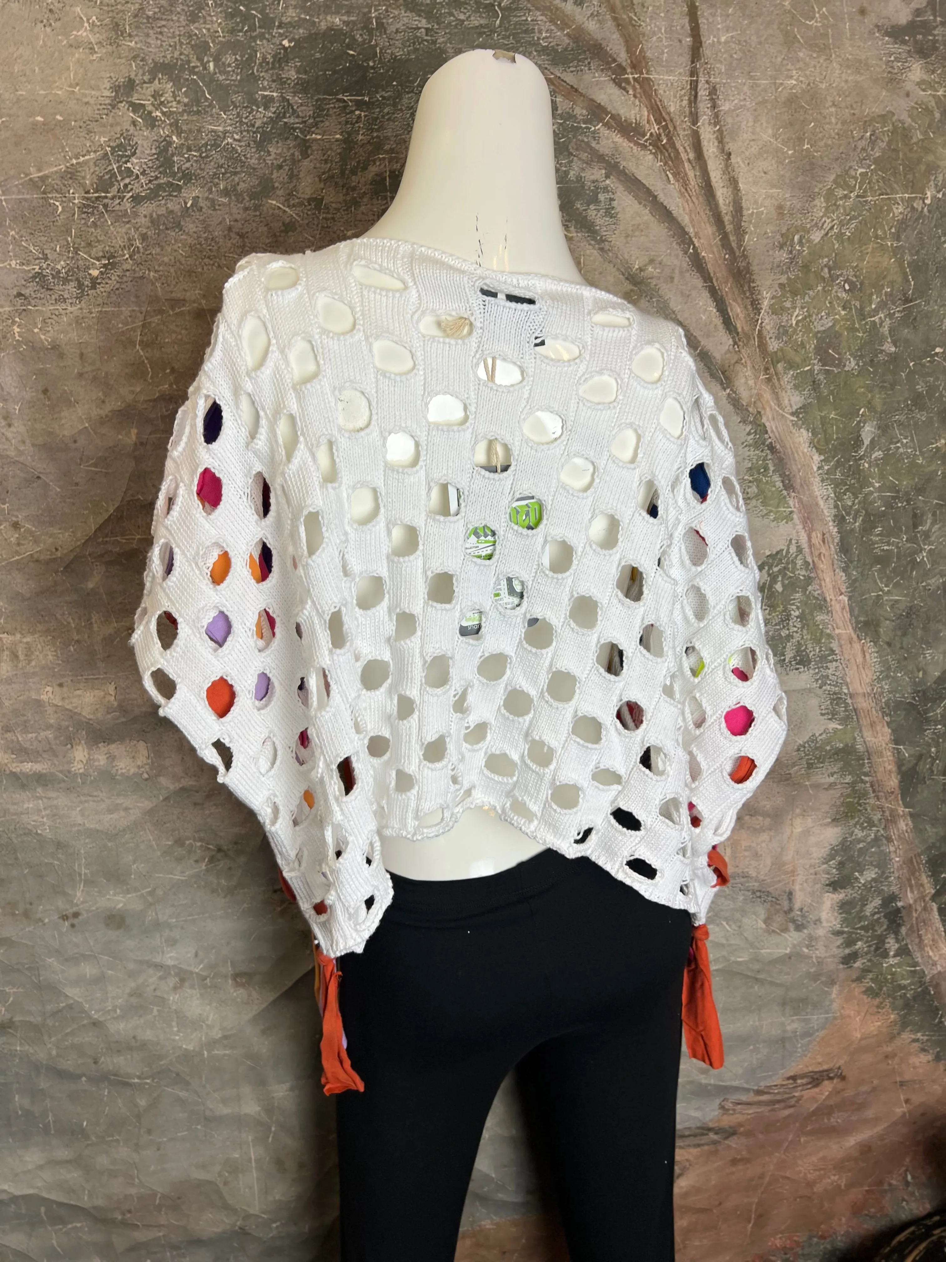 5496 Ribbon Sweater-White