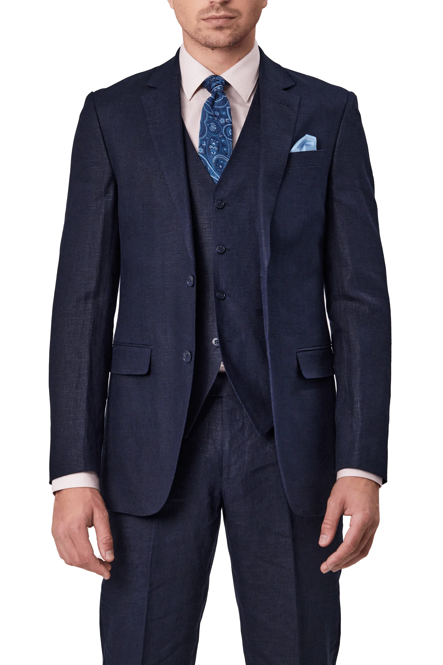 Abram Navy-SL7-Linen Suit