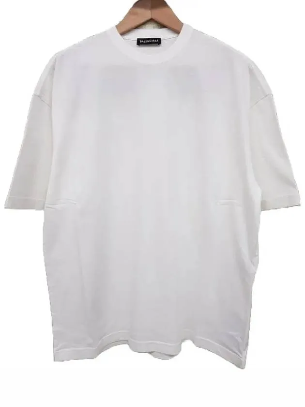 Balenciaga Back Logo Short Sleeve T-Shirt White