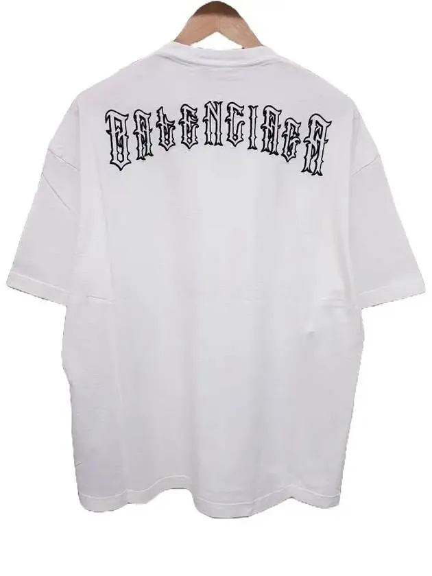 Balenciaga Back Logo Short Sleeve T-Shirt White