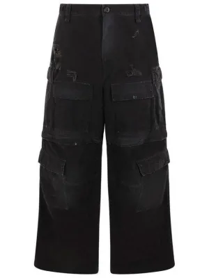 Balenciaga Cargo Straight Pants Black