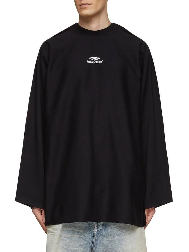 Balenciaga Icon Flat Long Sleeve T-Shirt Black
