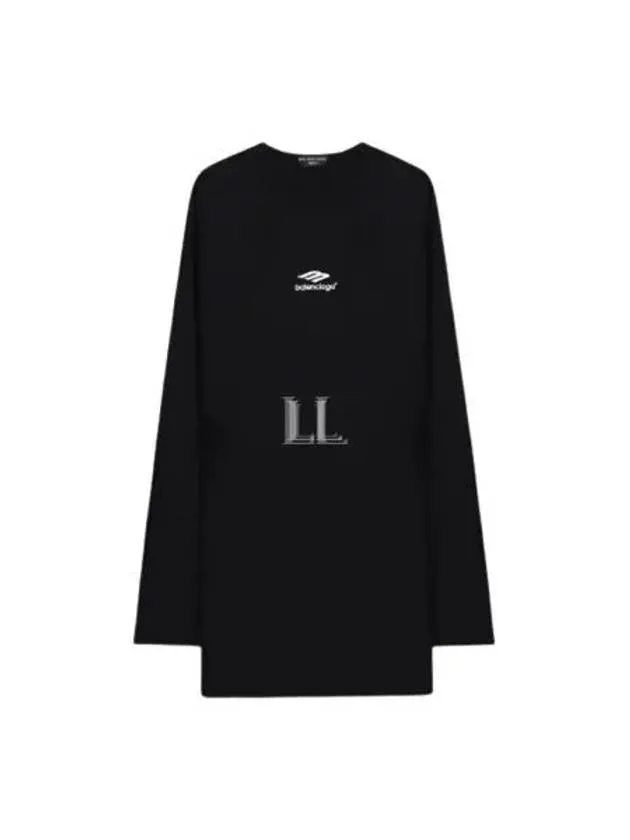 Balenciaga Icon Flat Long Sleeve T-Shirt Black