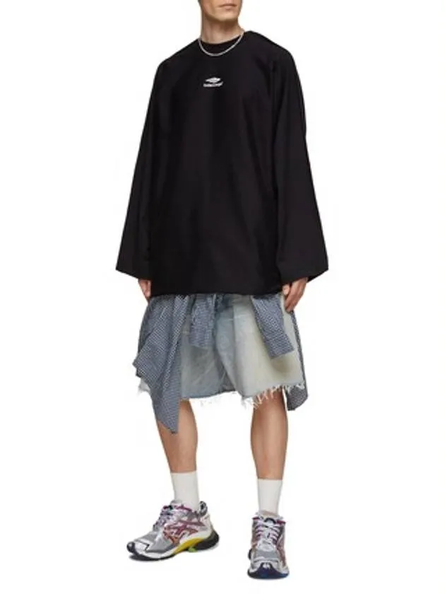 Balenciaga Icon Flat Long Sleeve T-Shirt Black