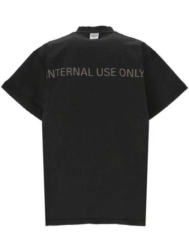 Balenciaga Inside Out Oversized Distressed Short Sleeve T-Shirt Black