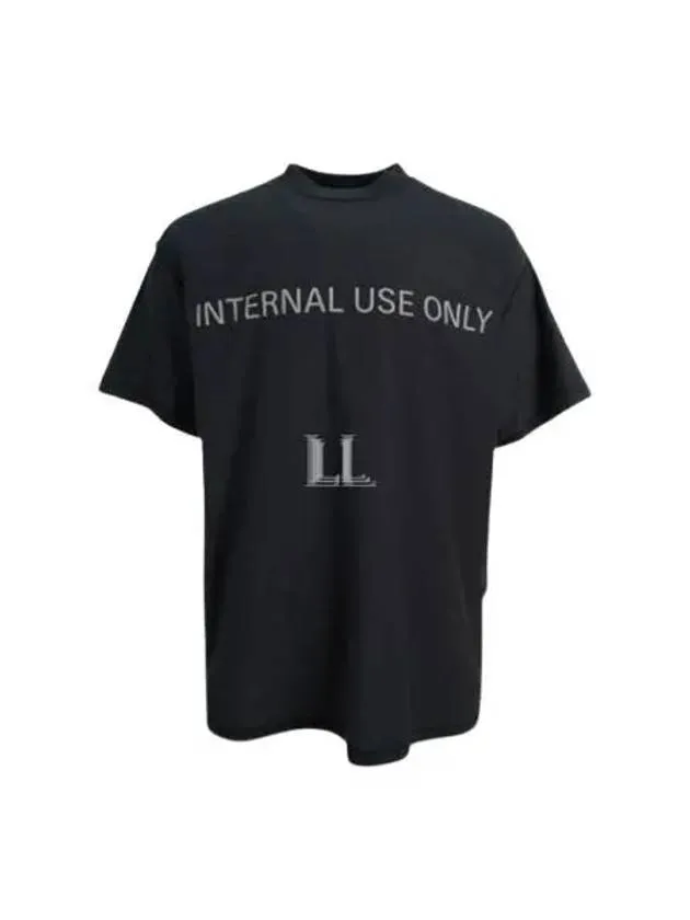Balenciaga Inside Out Oversized Distressed Short Sleeve T-Shirt Black