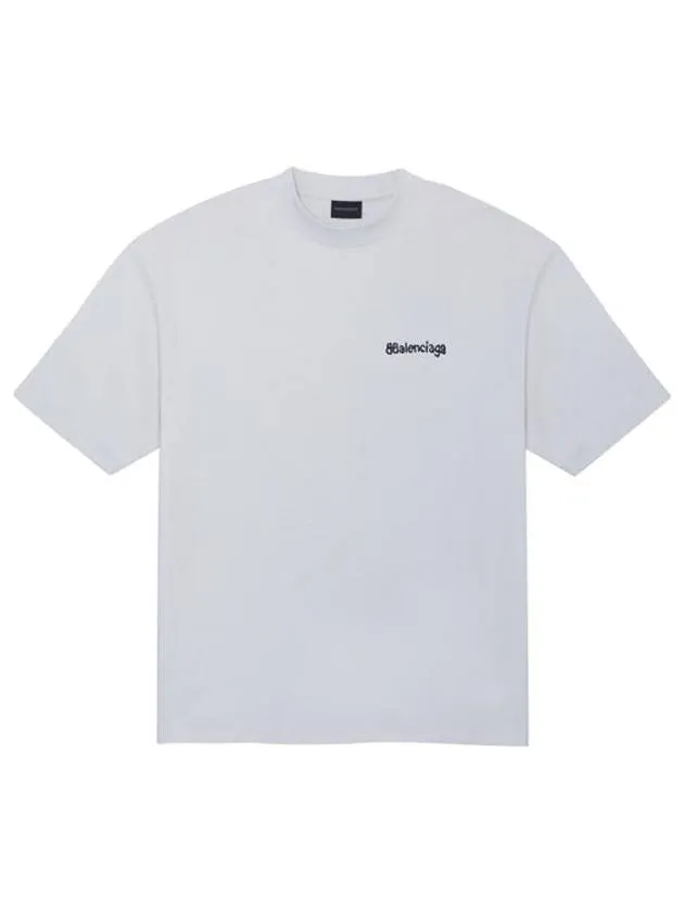 Balenciaga Logo Crew Neck Short Sleeve T-Shirt White