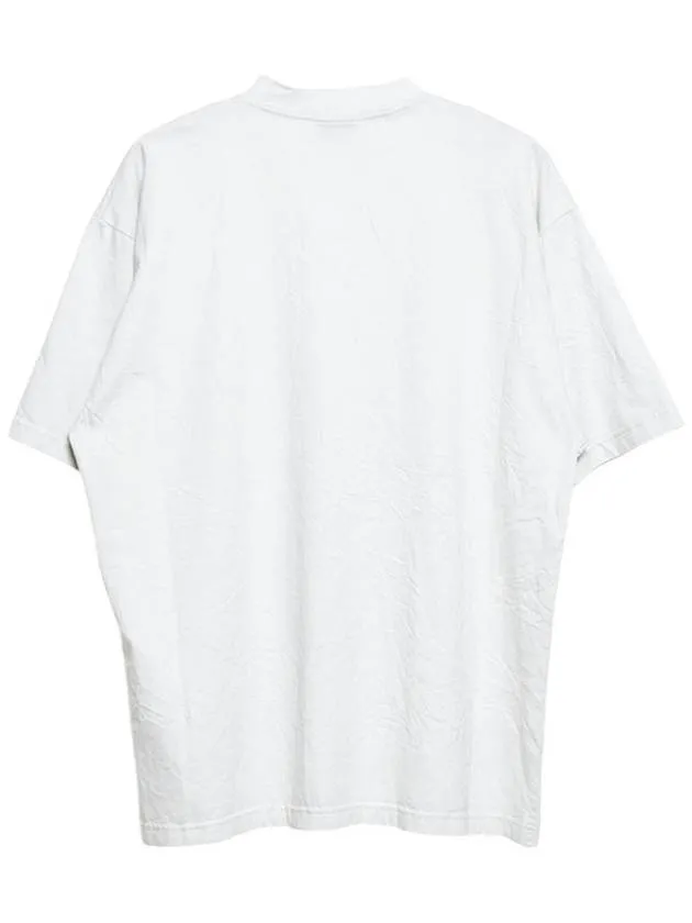 Balenciaga Logo Print Cotton Short Sleeve T-Shirt White