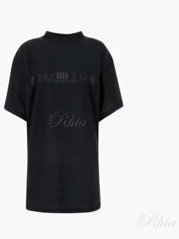 Balenciaga Logo Print Short Sleeve T-Shirt Black