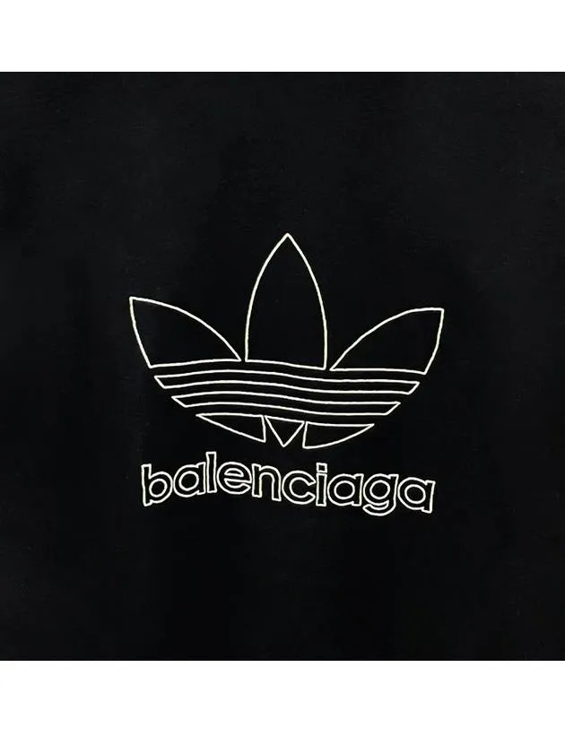 Balenciaga Logo Printing Oversized Short Sleeve T-Shirt Black