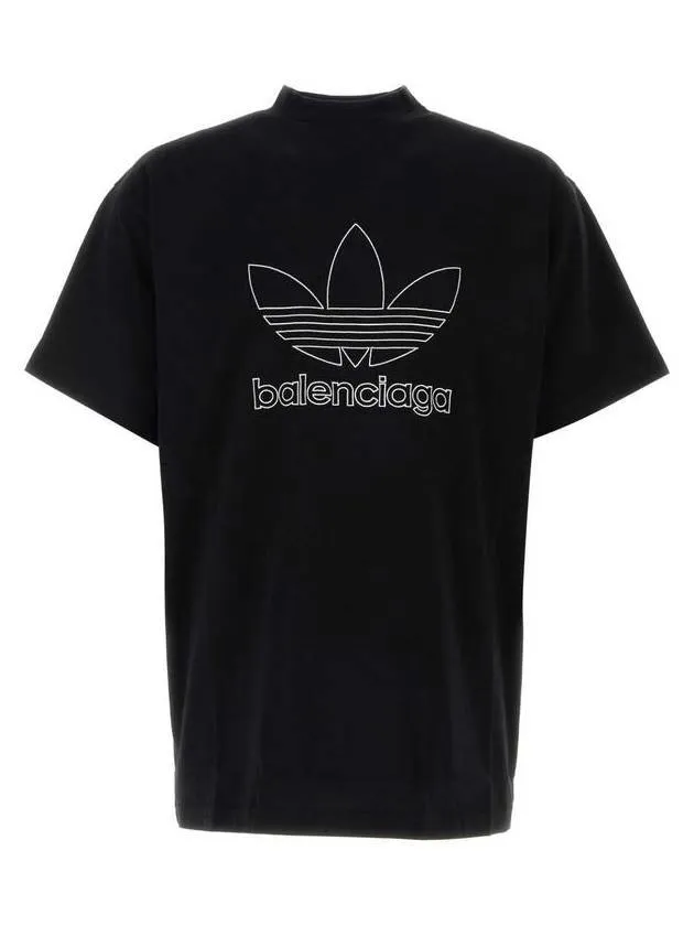 Balenciaga Logo Printing Oversized Short Sleeve T-Shirt Black