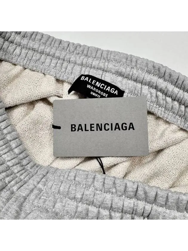Balenciaga Logo Training Jogger Pants Gray