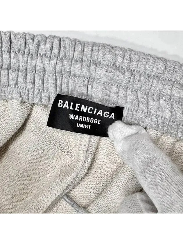 Balenciaga Logo Training Jogger Pants Gray