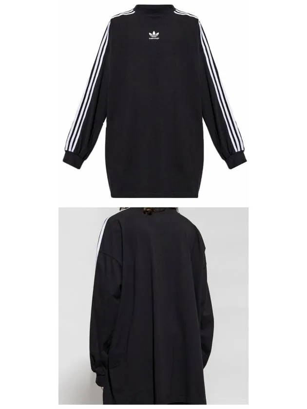 Balenciaga Oversized Long Sleeve T-Shirt Black