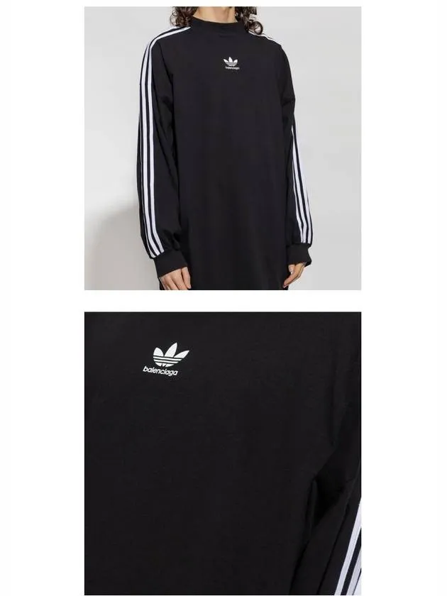 Balenciaga Oversized Long Sleeve T-Shirt Black