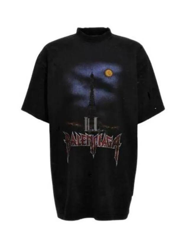 Balenciaga Oversized Short Sleeve T-Shirt Washed Black