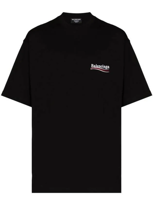 Balenciaga Political Campaign Large Fit Short Sleeve T-Shirt Black