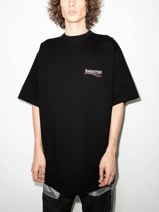 Balenciaga Political Campaign Large Fit Short Sleeve T-Shirt Black
