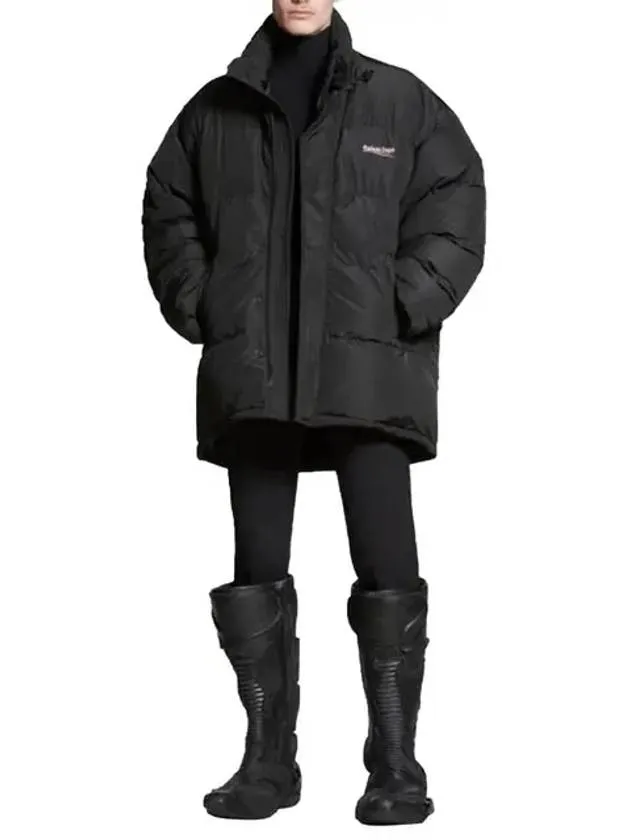 Balenciaga Political Wave Logo Padding Black