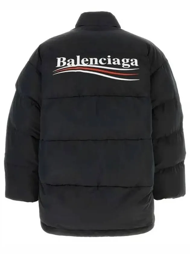 Balenciaga Political Wave Logo Padding Black