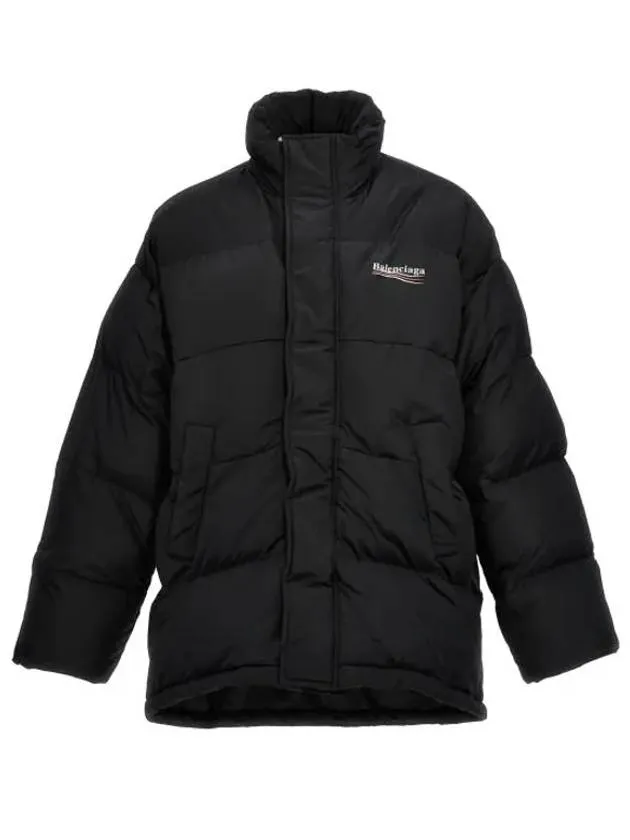 Balenciaga Political Wave Logo Padding Black