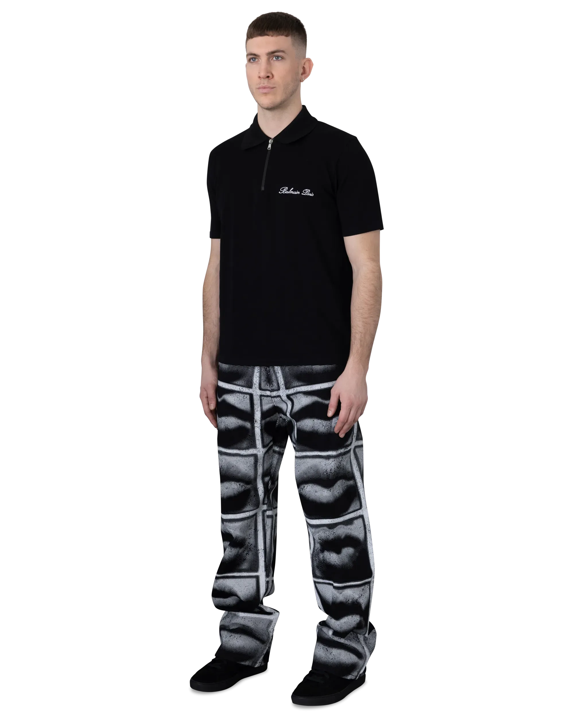 Balmain Paris Embroidered Short-Sleeved Polo Shirt