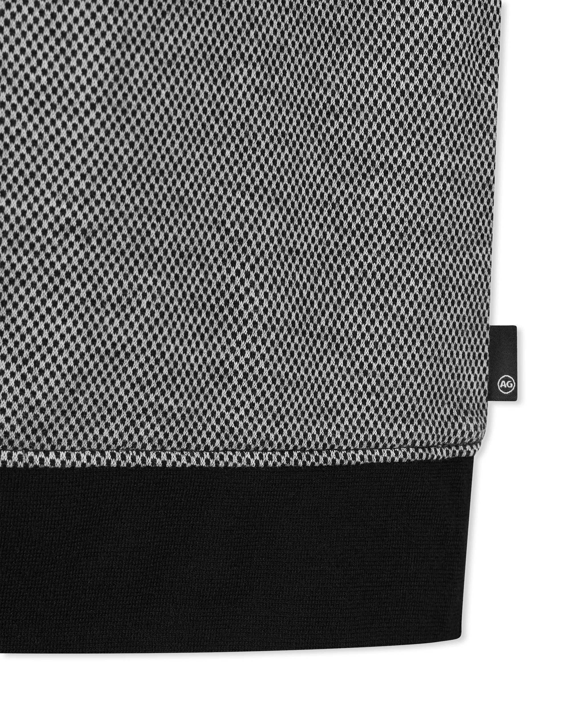 Bryce Johnny Collar Mini Check Polo Shirt