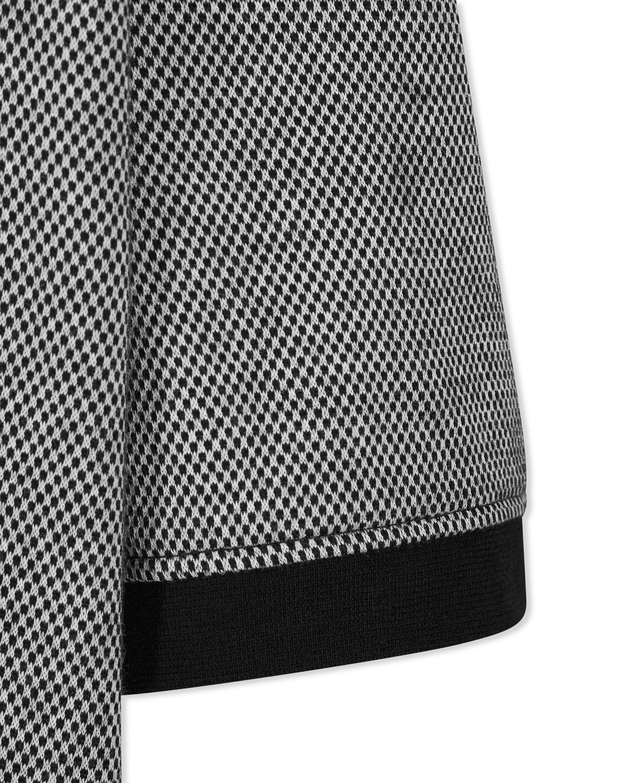 Bryce Johnny Collar Mini Check Polo Shirt
