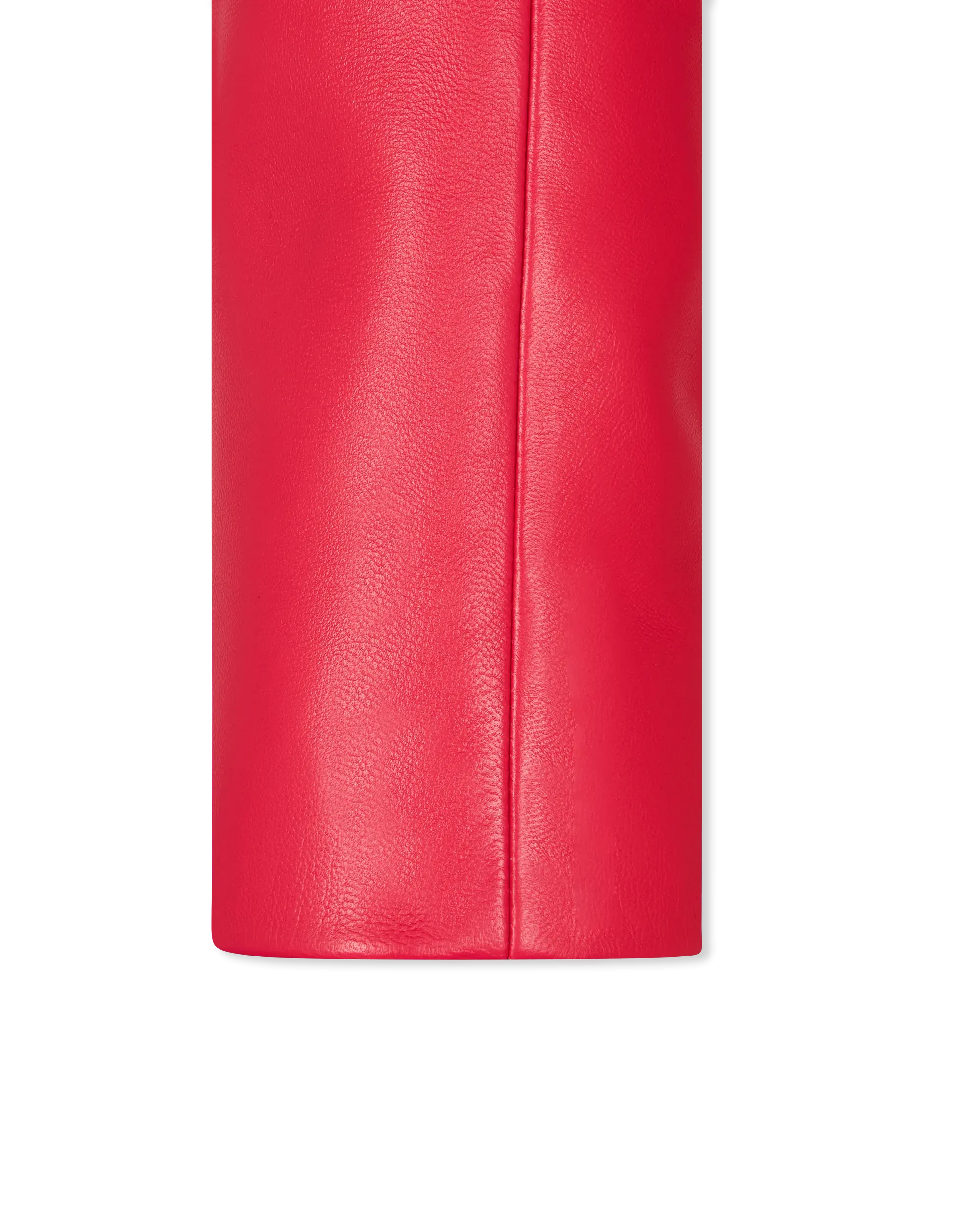 Cropped Lambskin Leather 6-Button Jacket