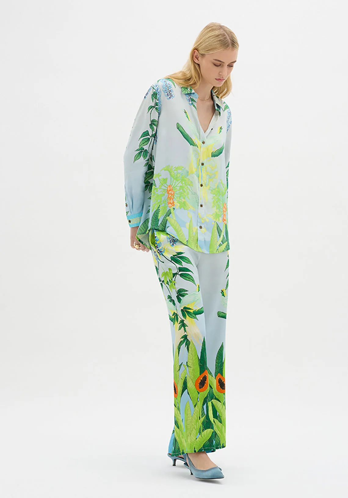 EDEN ILLUSTRATED PANT BLUE