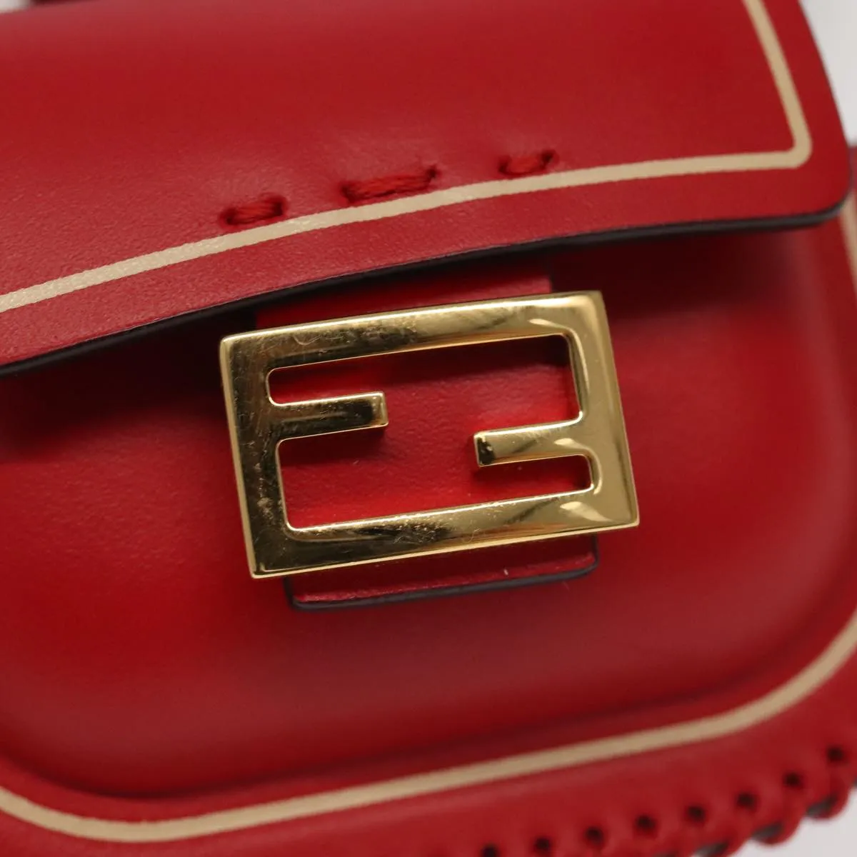 Fendi Baguette Red Leather Accessories