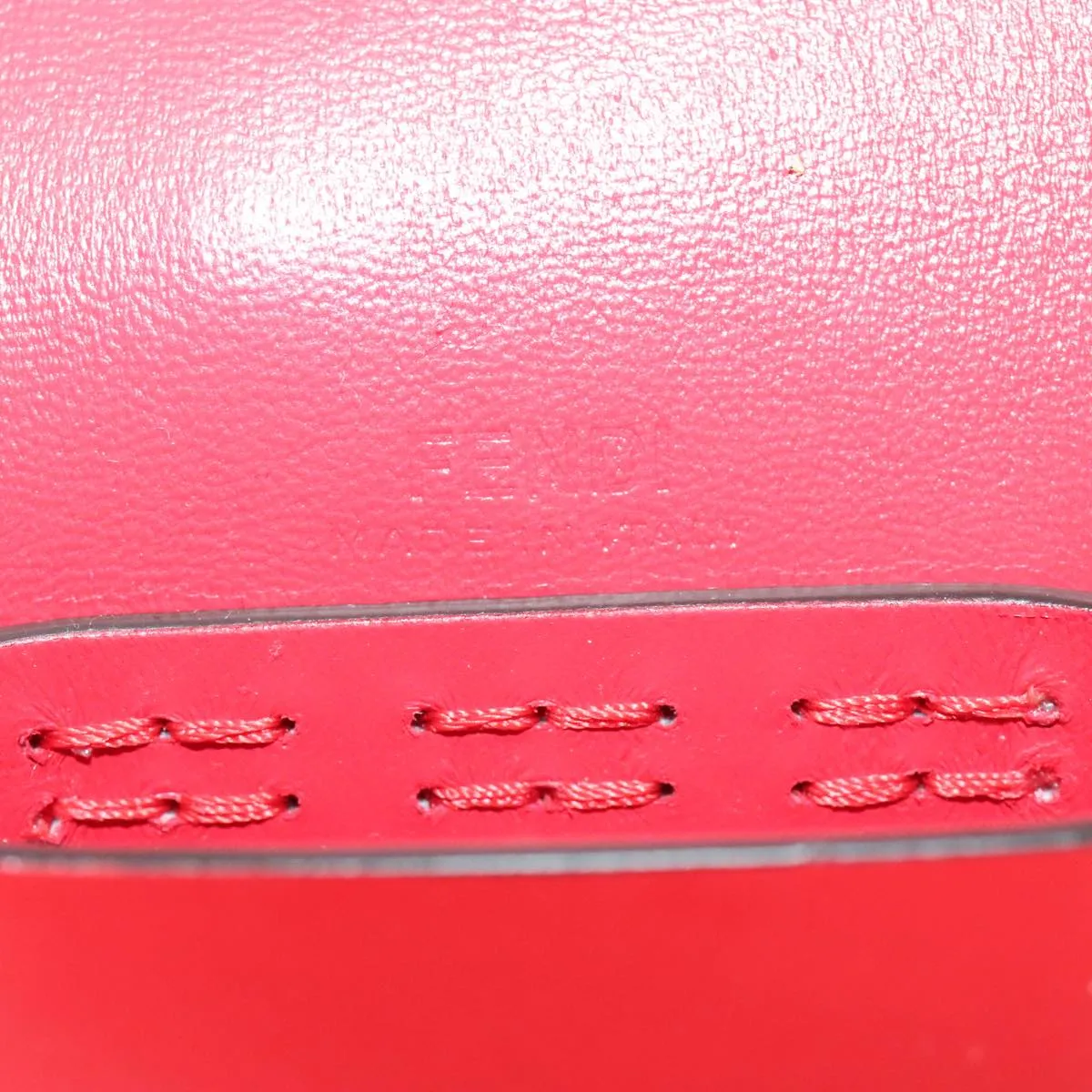 Fendi Baguette Red Leather Accessories