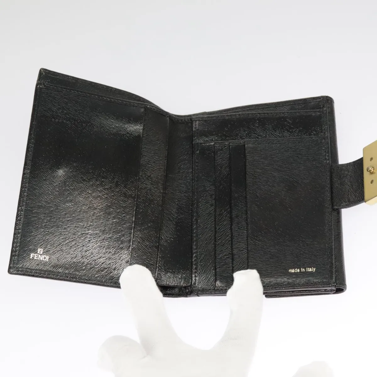 Fendi FENDIGRAPHY Black Leather Accessories