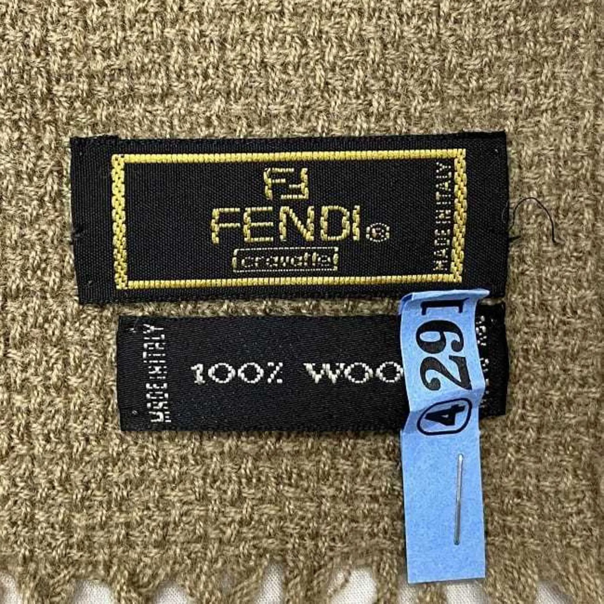 Fendi FF Beige Wool Accessories