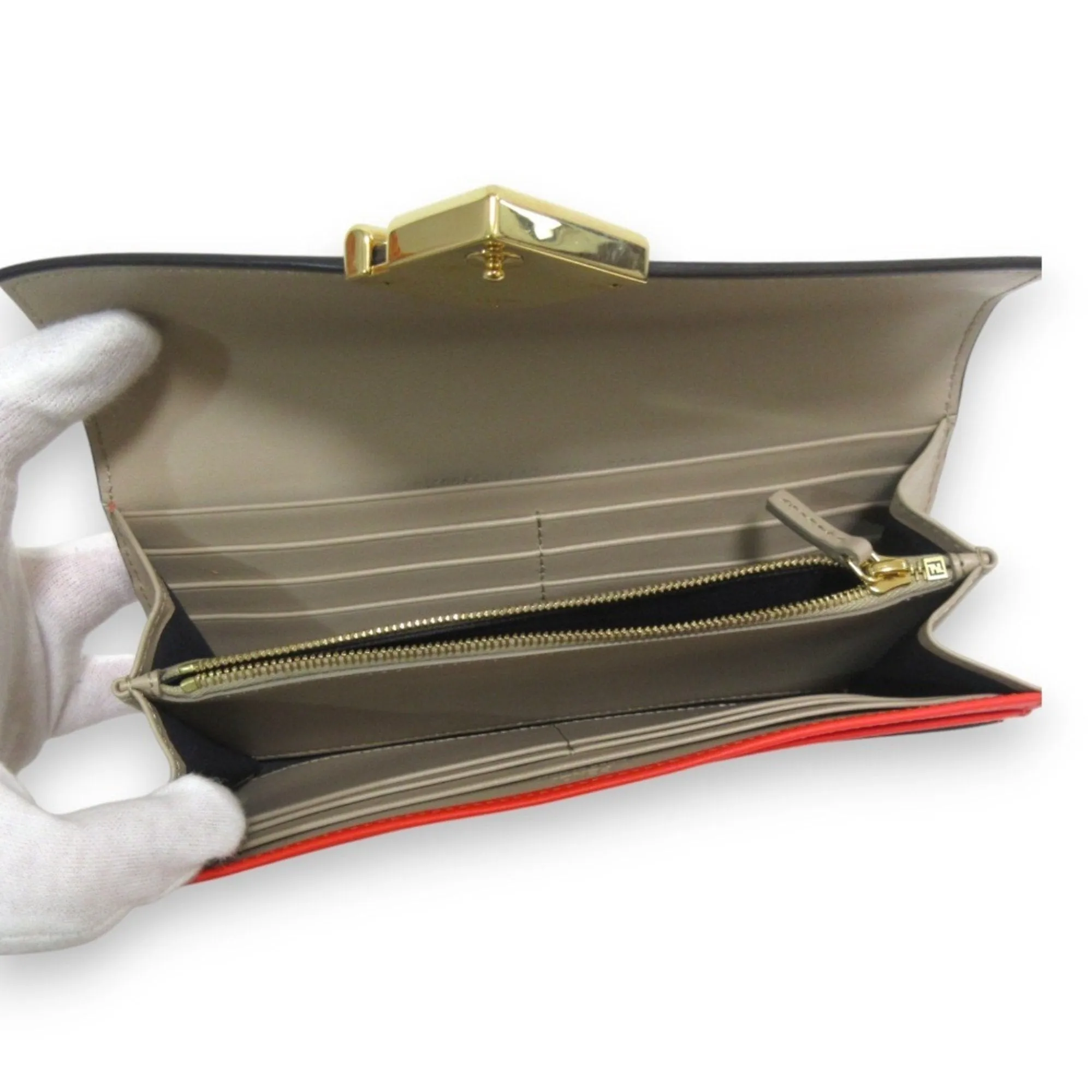 Fendi FF Red Leather Accessories