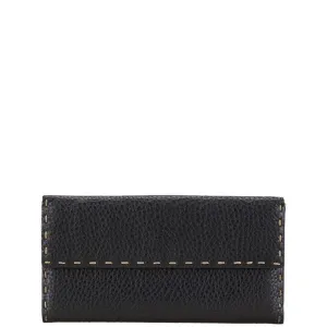 Fendi Selleria Navy Leather Accessories