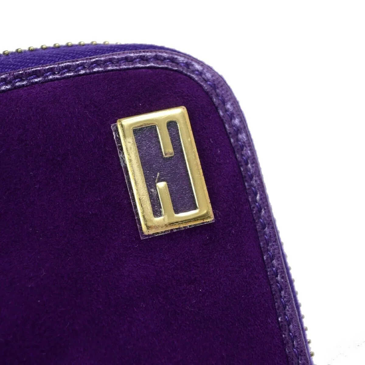 Fendi Zucca Purple Suede Accessories