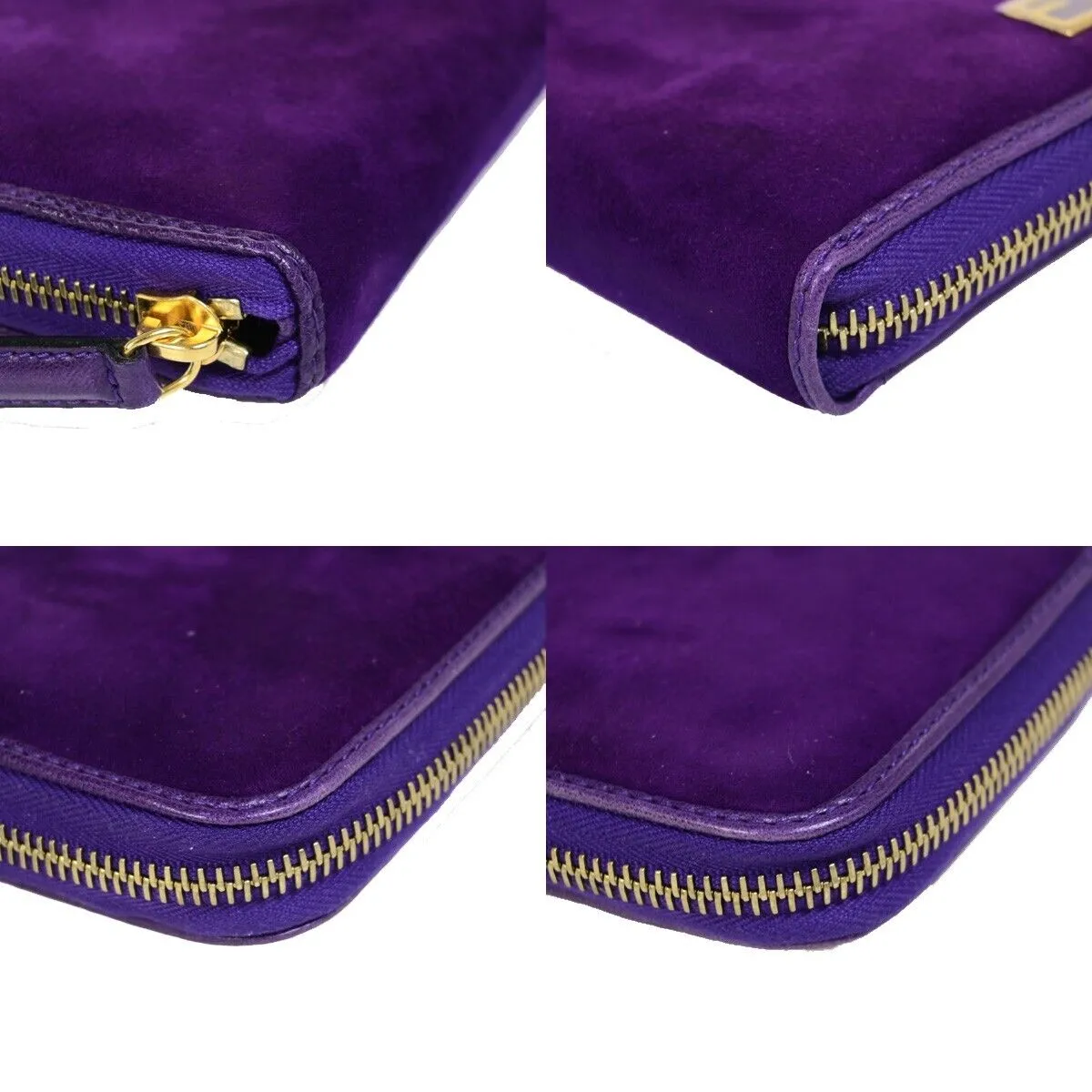 Fendi Zucca Purple Suede Accessories