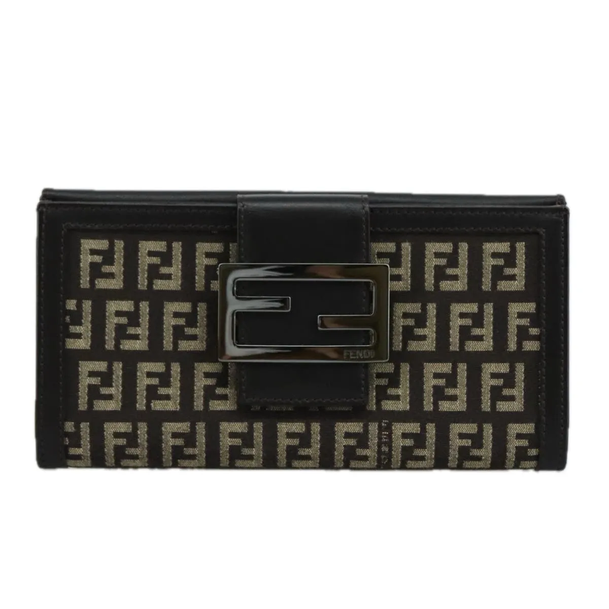 Fendi Zucchino Brown Canvas Accessories