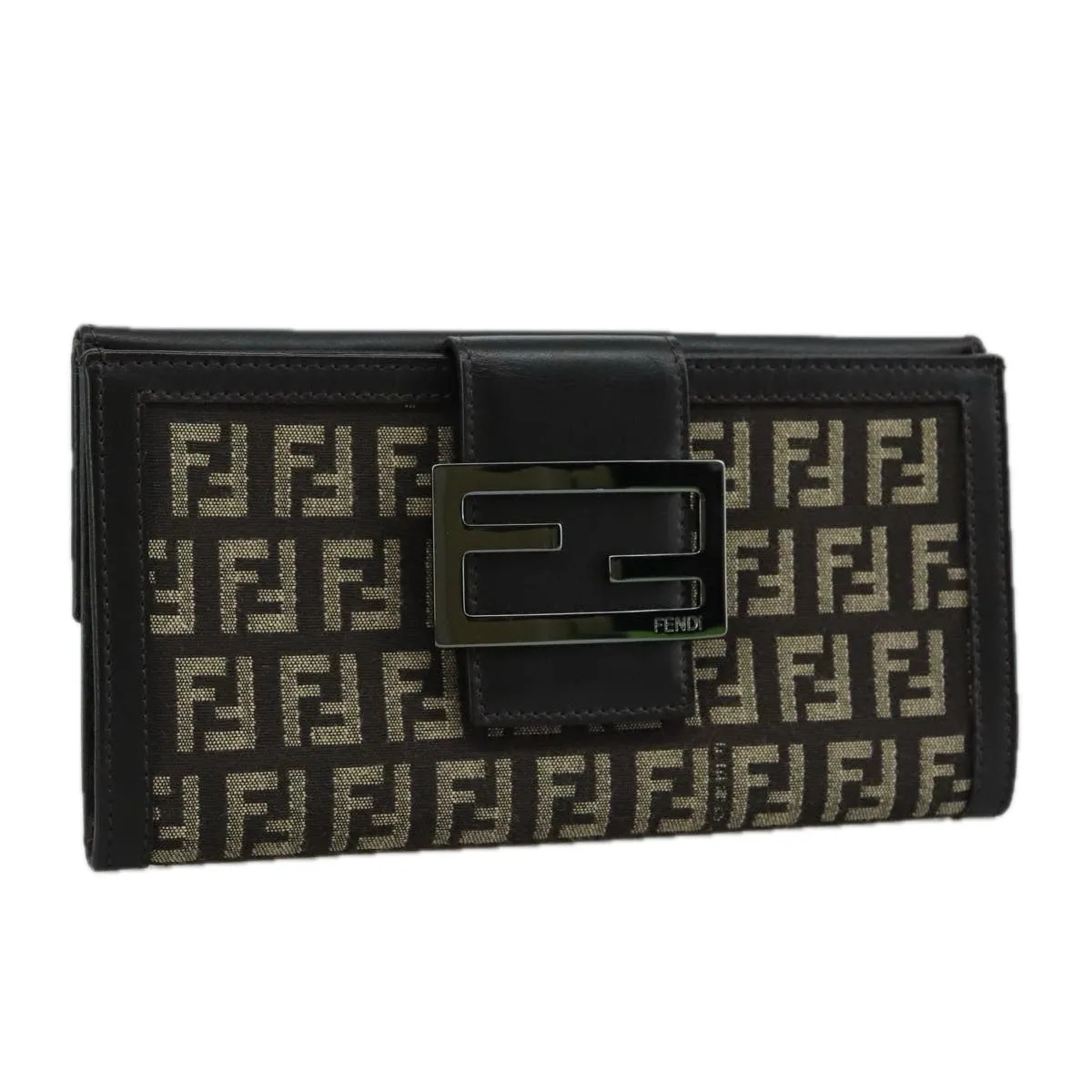 Fendi Zucchino Brown Canvas Accessories