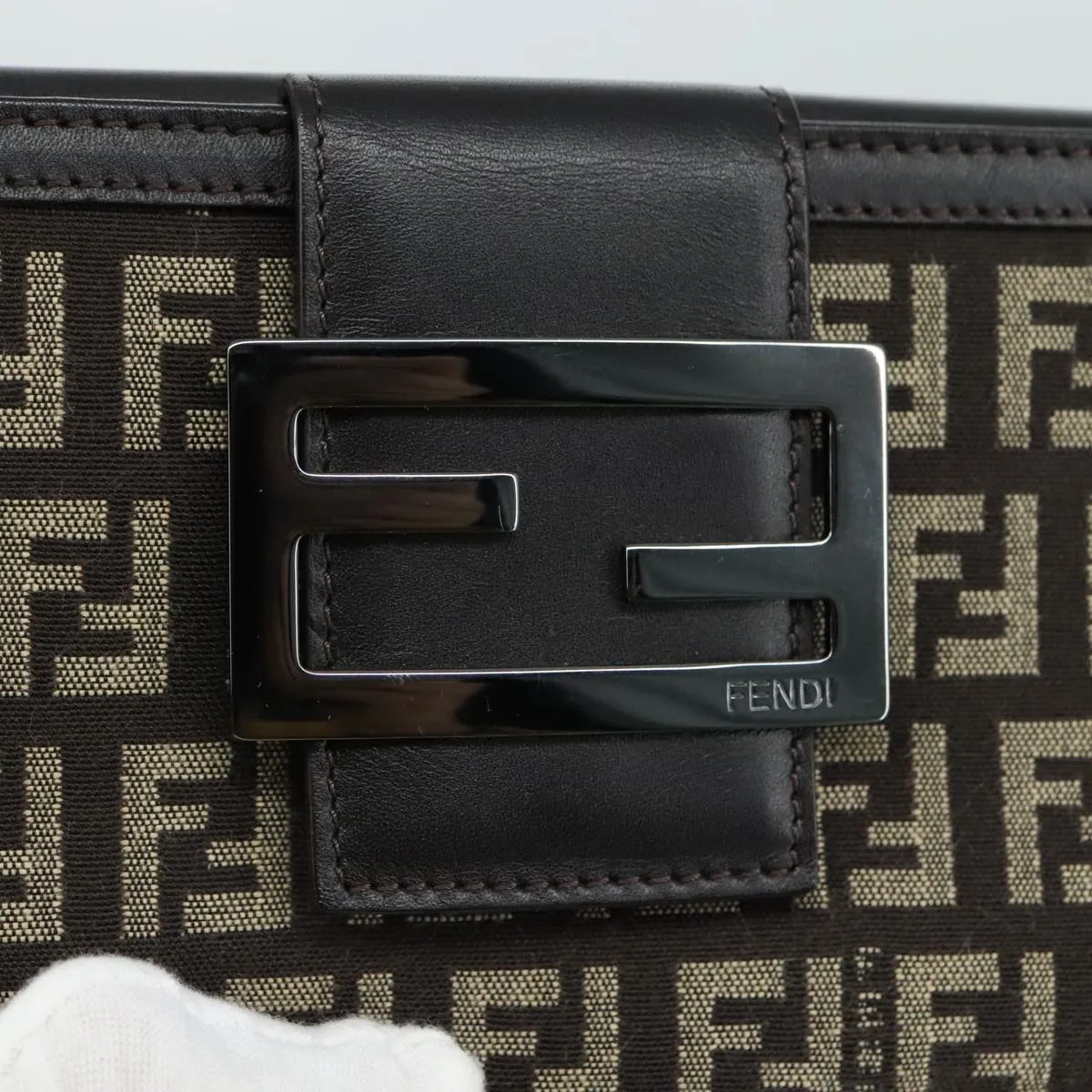 Fendi Zucchino Brown Canvas Accessories