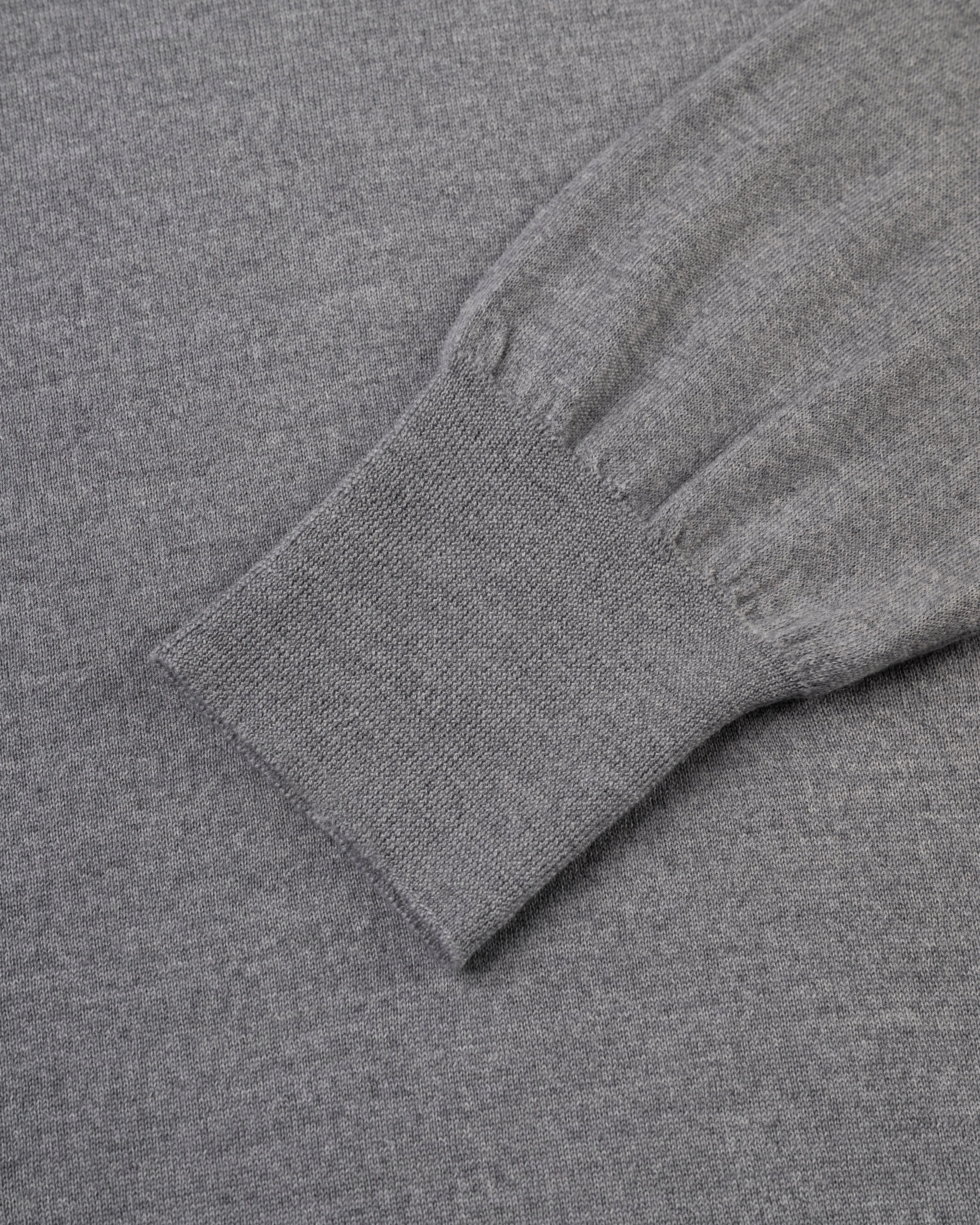 GREY SUPERFINE MERINO WOOL SWEATER