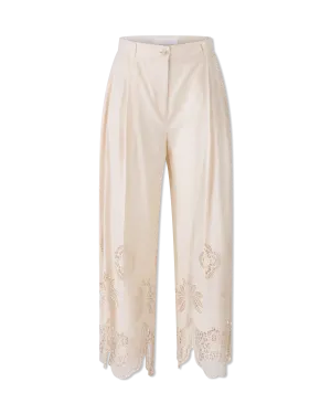 Guipure Trim Voile Pants