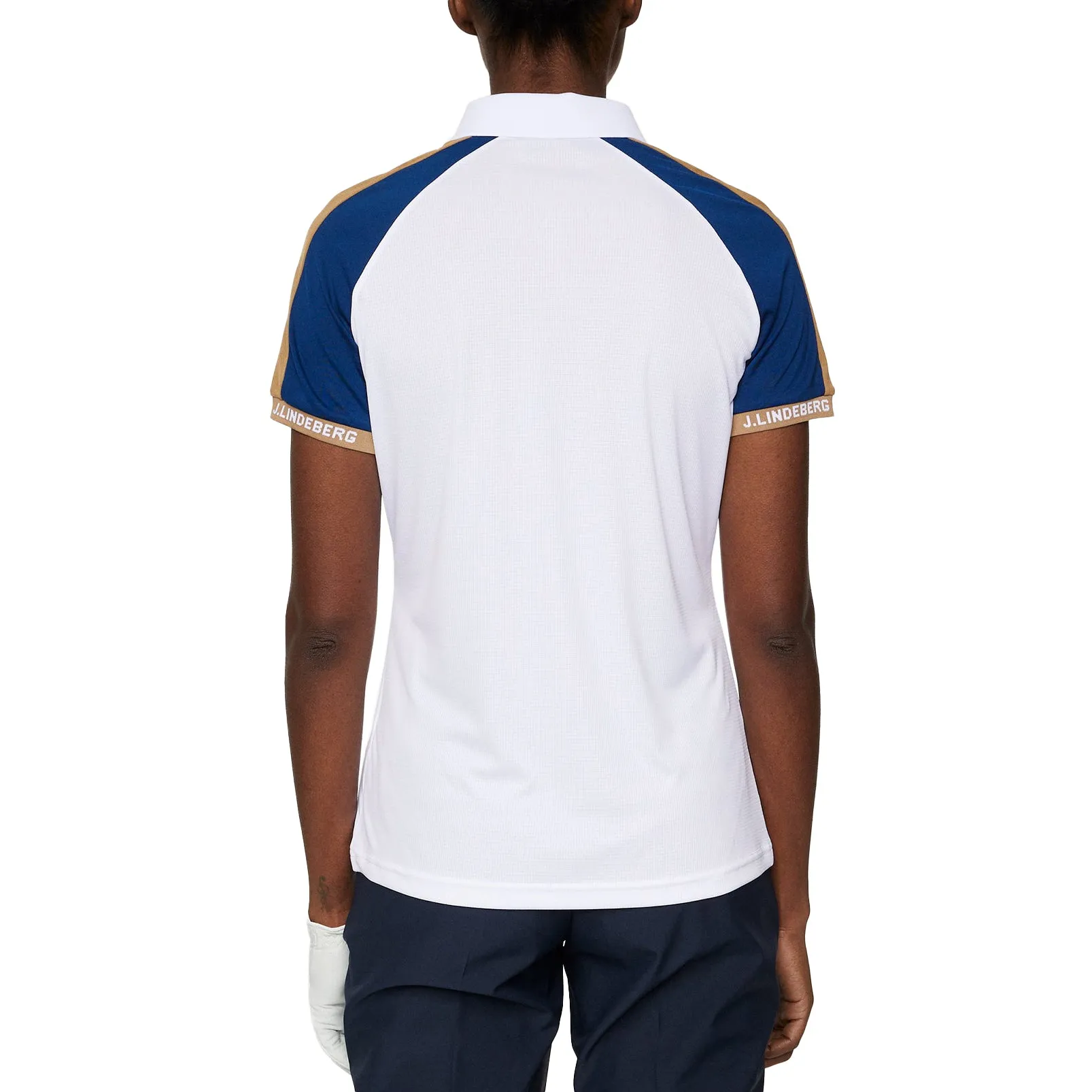 J.Lindeberg Women's Priya Golf Polo Shirt - White