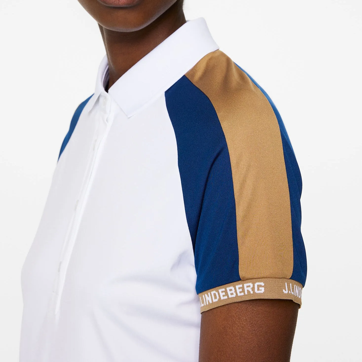 J.Lindeberg Women's Priya Golf Polo Shirt - White