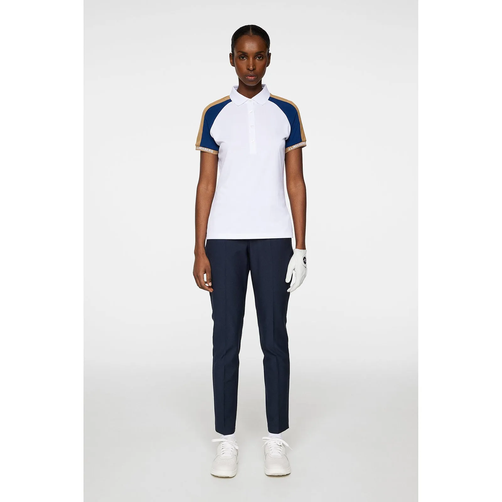 J.Lindeberg Women's Priya Golf Polo Shirt - White