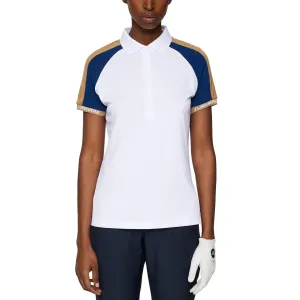 J.Lindeberg Women's Priya Golf Polo Shirt - White