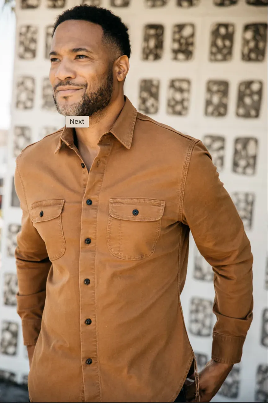 Kato The Brace Oxford St LS Button Up Whiskey SS24