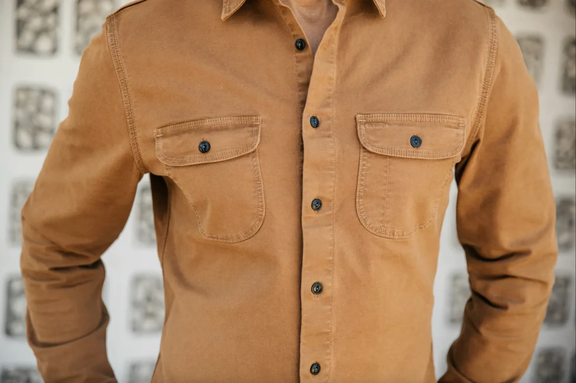 Kato The Brace Oxford St LS Button Up Whiskey SS24