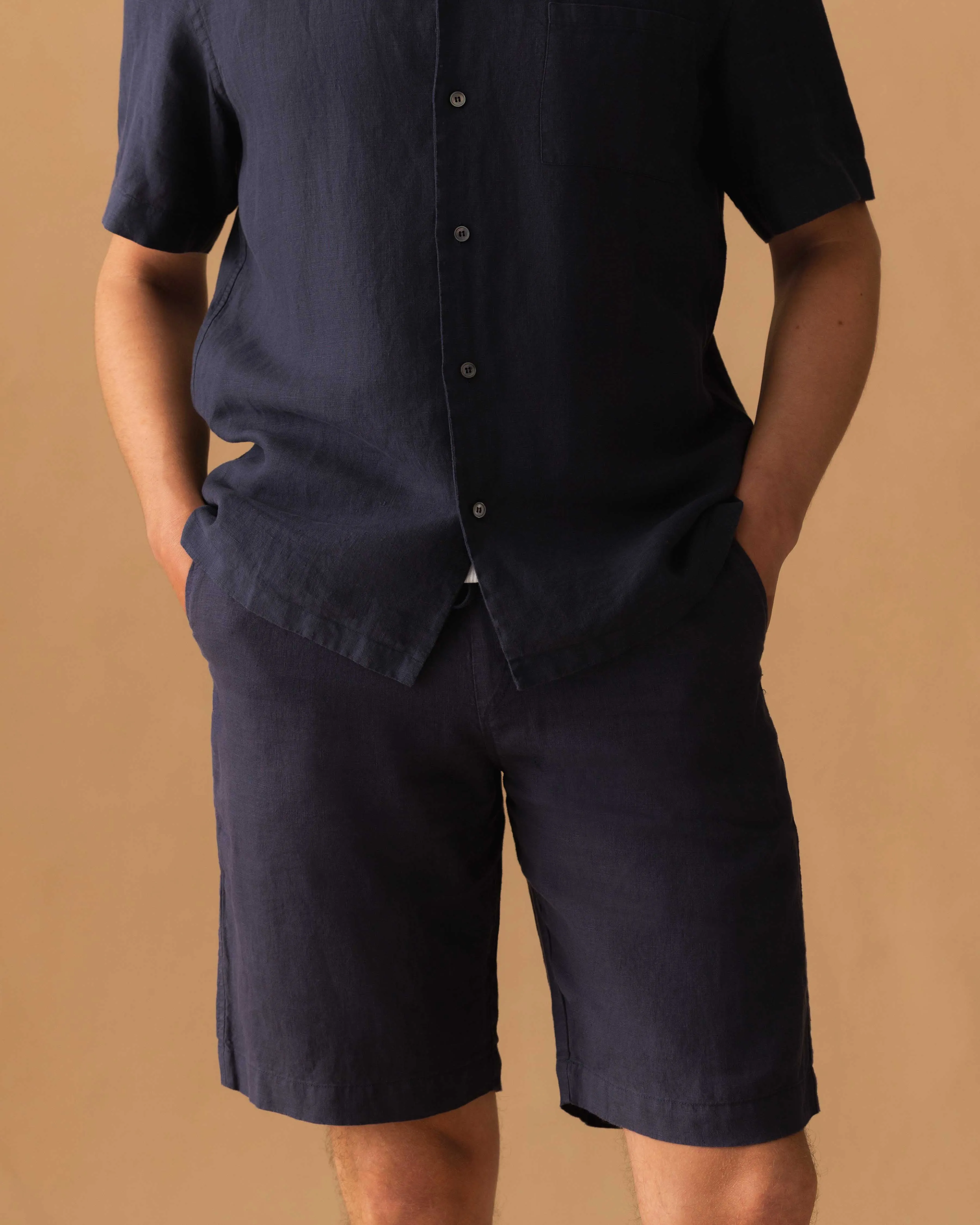Linen Drawstring Shorts